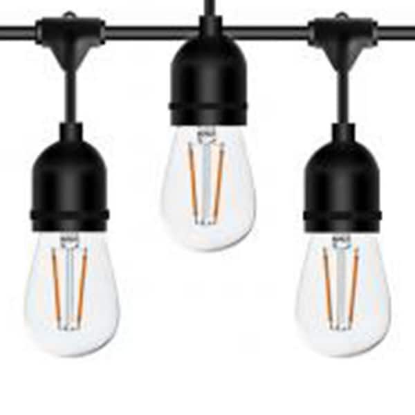 Monteaux Lighting 10-Light 10.25 ft. Black Indoor/Outdoor Plug-In  Integrated LED Lantern String Light C7826 - The Home Depot