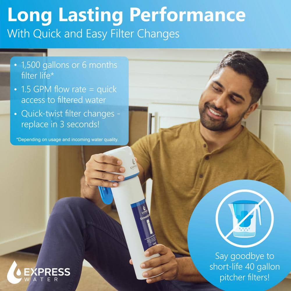 StreamLine White and Blue Under Sink Water Filter System