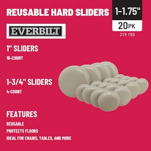 Everbilt Hard Sliders with Socks 4 plus 4 pc Reuse Furniture Movers  83037N12 - The Home Depot