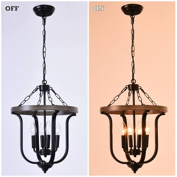 LWYTJO 4 Light Black/Brown Candle Accents Rustic Cage LWYTJO 4 Light Black/Brown Candle Accents Rustic Cage