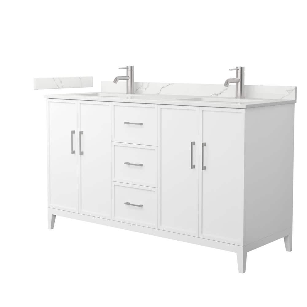 Elan 60 in. W x 22 in. D x 35 in. H Double Bath Vanity in White with Giotto Quartz Top price history on PriceWatchPro