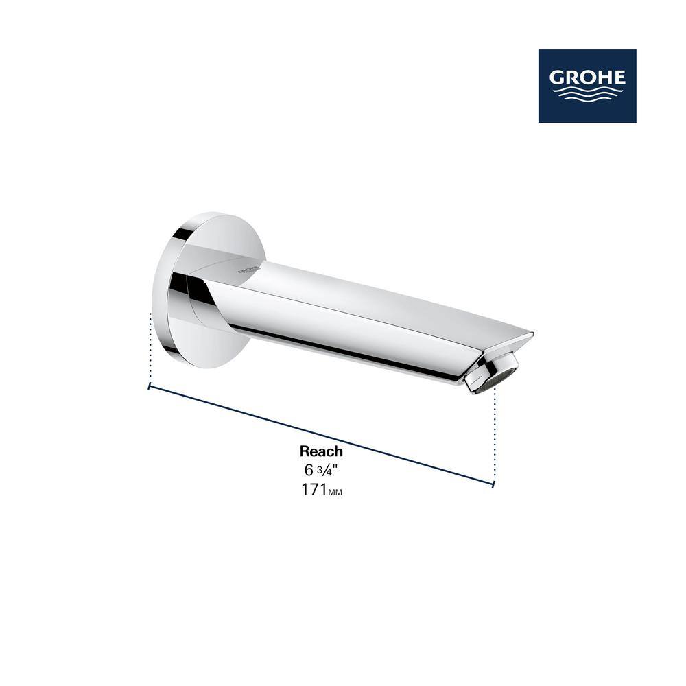 Eurosmart Chrome Wall Mounted Tub Spout