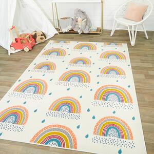 Chasing Rainbows Off-White 8 ft. x 10 ft. Area Rug