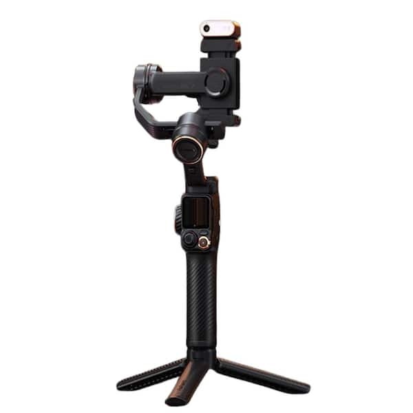 3-Axis Smartphone Gimbal Stabilizer with AI Tracking, Detachable Touchscreen Remote, RGB Light, Built-In Extension Pole