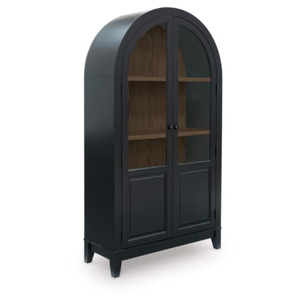 Dagandale Black 74 in. Accent Cabinet with 3 Shelves