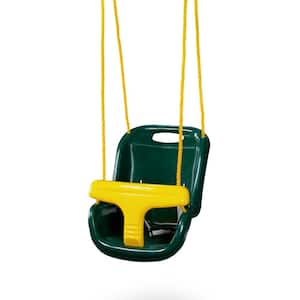 Green Infant Swing with High Back