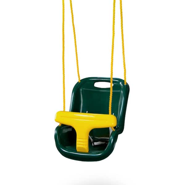 Gorilla Playsets Green Infant Swing with High Back