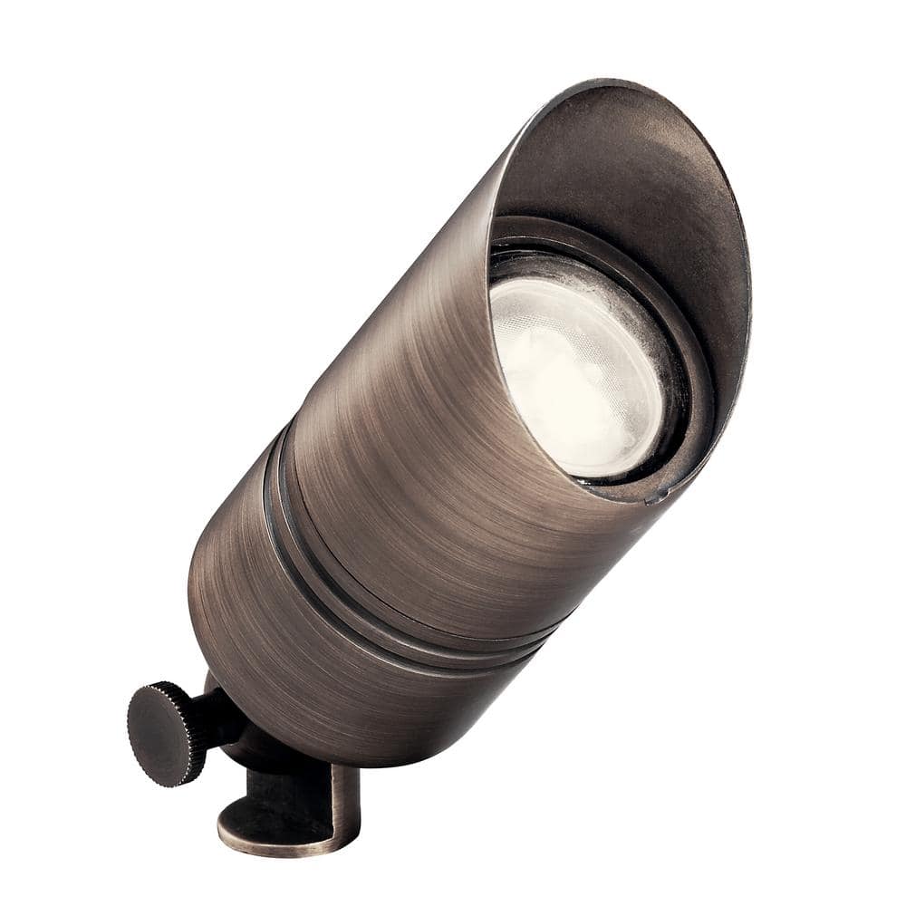 Sleek 12V Modern Brass Floor Accent Light in Centennial Brass
