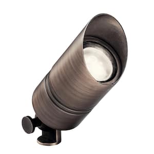 Low Voltage 5 in. Centennial Brass Hardwired Outdoor Weather Resistant Spotlight with No Bulbs Included