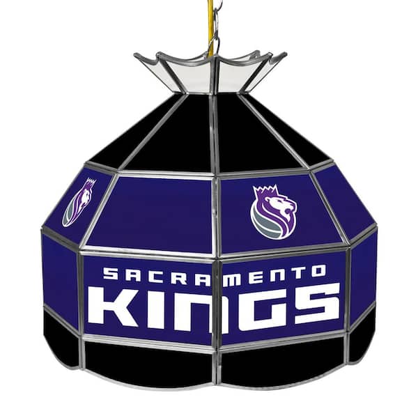 Trademark Global Sacramento Kings NBA 16 in. Nickel Hanging Tiffany Style Lamp