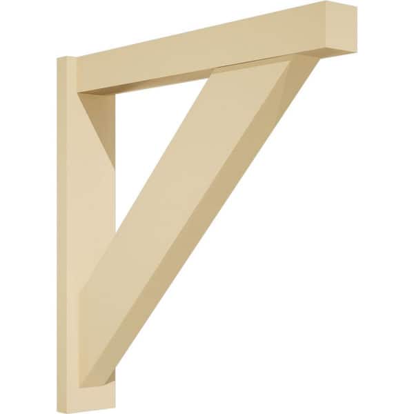 Ekena Millwork Traditional 5 in. W x 30 in. H x 30 in. D Signature Urethane Polyurethane Outlooker with Block Ends