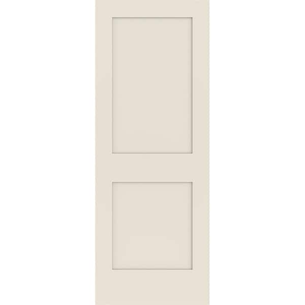 JELD-WEN 30 in. x 80 in. 2 Panel Shaker Solid Core Primed Wood Interior Door Slab