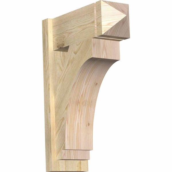 Ekena Millwork 8 in. x 28 in. x 20 in. Imperial Arts and Crafts Rough Sawn Douglas Fir Outlooker