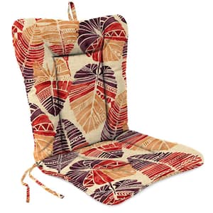 38 in. L x 21 in. W x 3.5 in. T Outdoor Wrought Iron Chair Cushion in Hixon Sunset