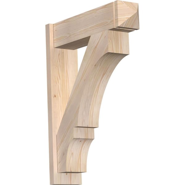 Ekena Millwork 8 in. x 36 in. x 28 in. Balboa Arts and Crafts Smooth Douglas Fir Outlooker