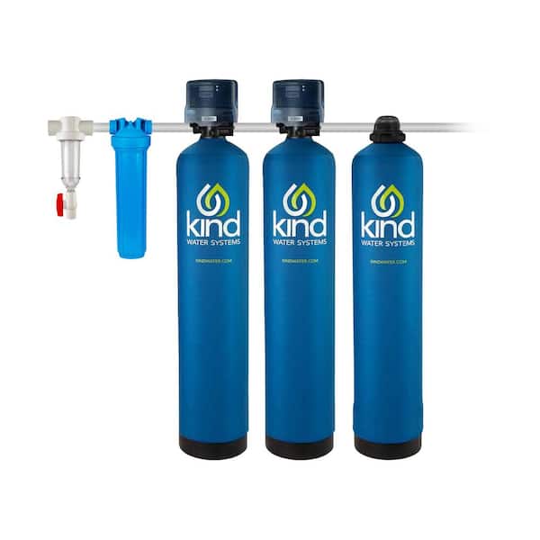 Whole House Iron Carbon Well Water Filtration System and Salt-Free Water Softener