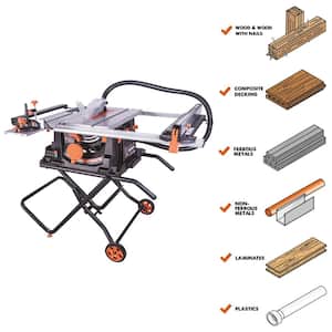 15 Amp 10 in. Table Saw with Multi-Material 24-T Blade