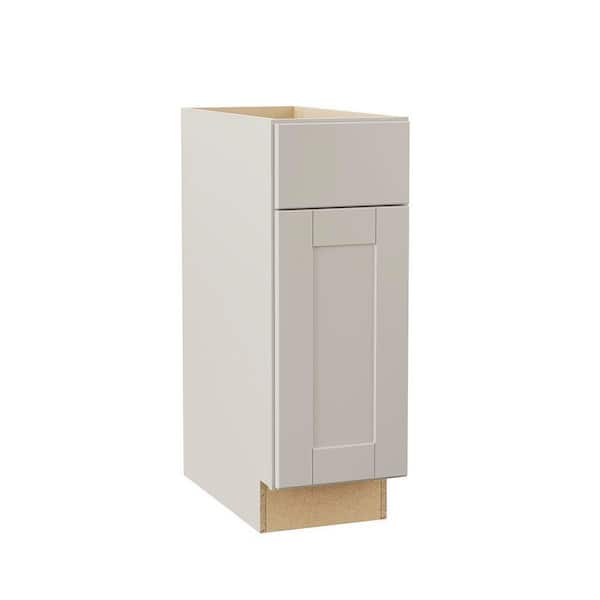 Shaker 12 in. W x 24 in. D x 34.5 in. H Assembled Base Kitchen Cabinet in Dove Gray with Ball-Bearing Drawer Glides