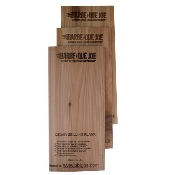 BARBEQUE JOE 5 in. x 11 in. Cedar Grilling Planks Cooking Accessory (3-Pack)