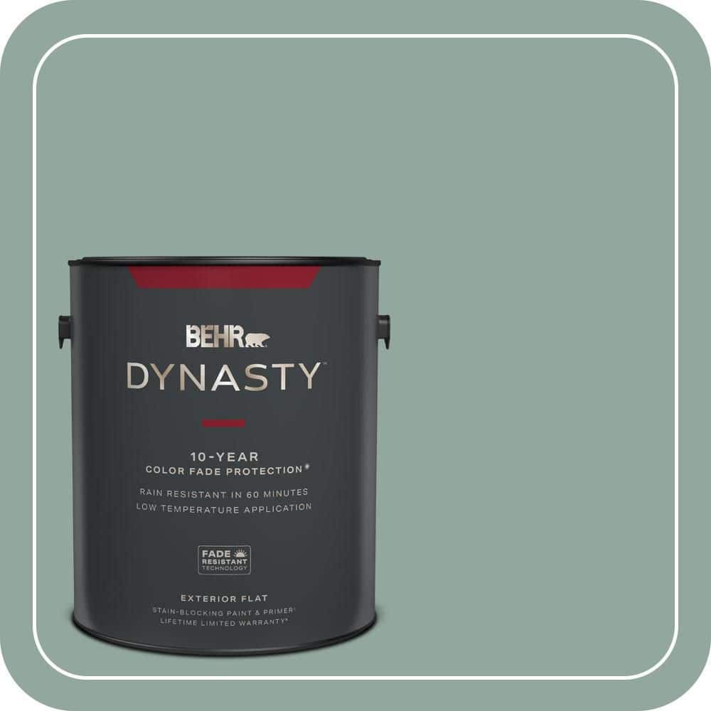 1 gal. #PPU12-05 Lotus Leaf Flat Exterior Stain-Blocking Paint & Primer price history on PriceWatchPro