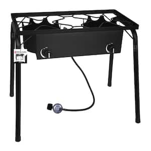 Double Cast Iron Burner Stove, Outdoor Propane Cooker