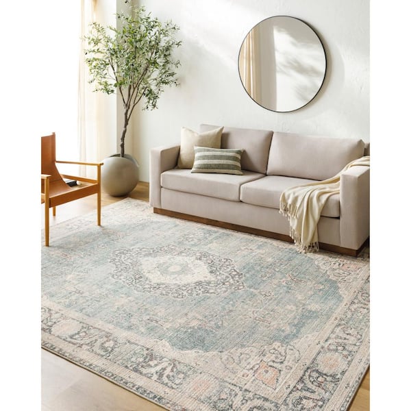 Becki Owens Marlene Blue/Cream Medallion 9 ft. x 12 ft. Indoor Area Rug