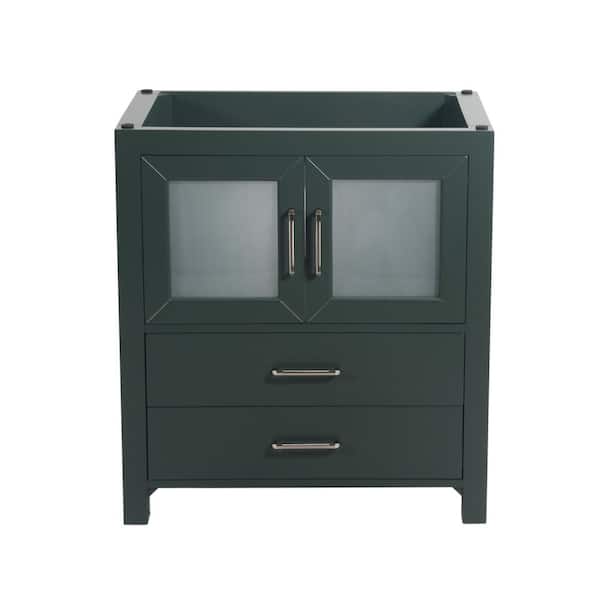 Unbranded Newport 30 in. W x 18 in. D x 33 in. H Single Bath Vanity Cabinet with Out Top in Dark Green