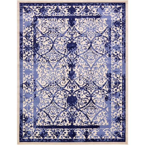 La Jolla Traditional Blue 10' 0 x 13' 0 Area Rug
