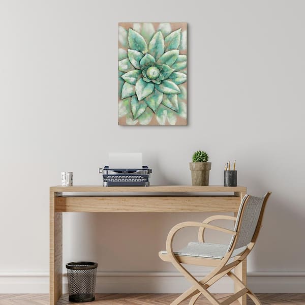 Empire Art Direct "Succulent 2" Mixed Media Iron Hand Painted Dimensional Metal Wall Art