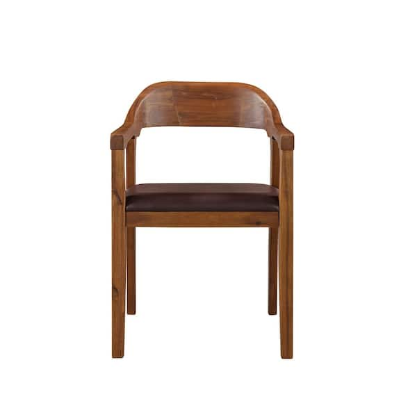 Boraam Rasmus Dining Armchairs Brown Chestnut Wire Brush Finish