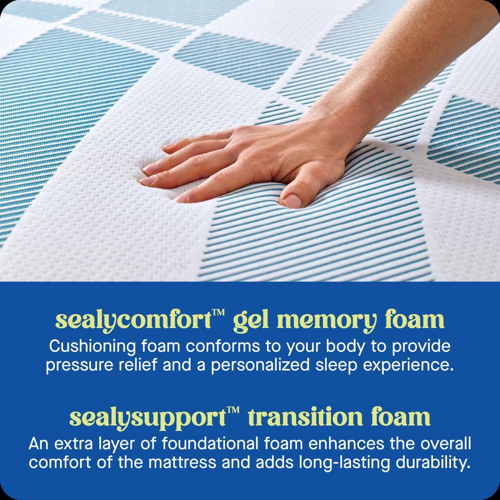 Sealy Dreamlife 12" Gray Gel Memory Foam Queen Mattress