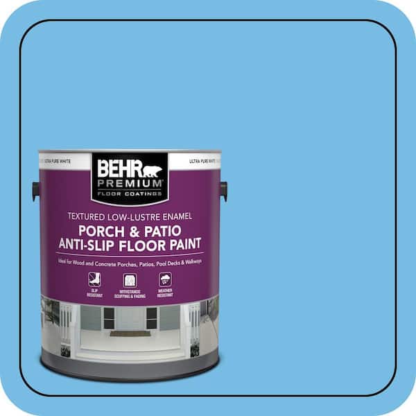 1 gal. #550B-4 Costa Rica Blue Textured Low-Lustre Enamel Interior/Exterior Porch and Patio Anti-Slip Floor Paint