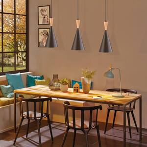 9.06 in. 1-Light Matte Black Pendant Light with Triangle Shaped, Modern Style