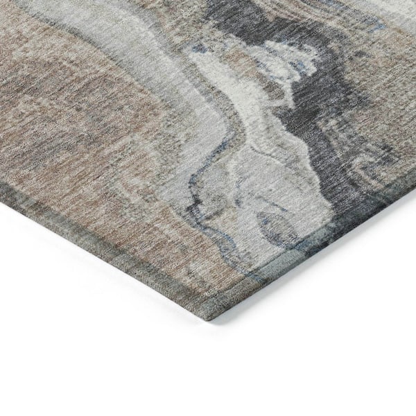 Chantille Machine Washable Indoor/Outdoor Abstract ACN1908 Taupe 8 ft. x 10 ft. Accent Rug
