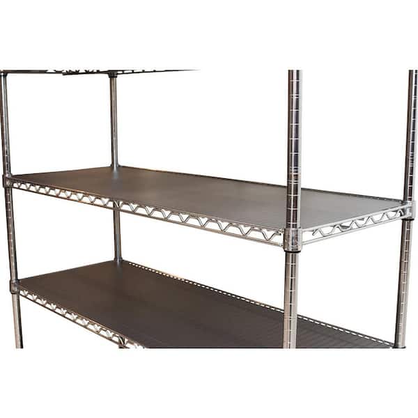 Resilia Shelf Liner Set for Wire Shelving Units 4 Pack, 24 Inches x 48 Inches, Black Vinyl, Anti-Slip, Heavy Duty, Made in The USA, Size: 24 x 48