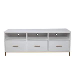 Madelyn 18 in. L White Rectangle Wood Console Table with Solid Wood