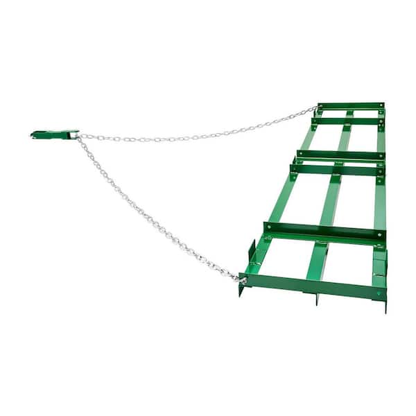 8 ft. Heavy Duty Drag Harrow with Adjustable Bars and 72 in. Chain,Tow Behind Driveway Grader Landscape Rake,2025 Update