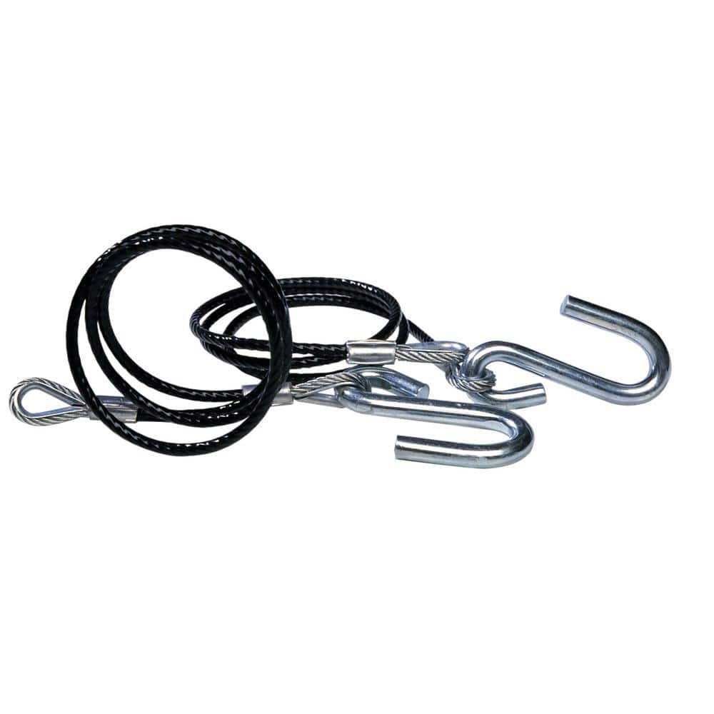 Tie Down Hitch Cables With Wire Safety Latch Class II 3,500 lbs., Black  Vinyl Jacketed 59537 The Home Depot