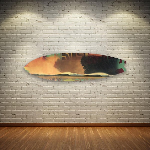 decorative wooden surfboard