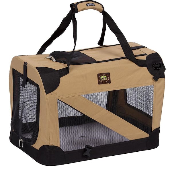 Khaki 360 Degree Vista-View Soft Folding Collapsible Crate - Medium