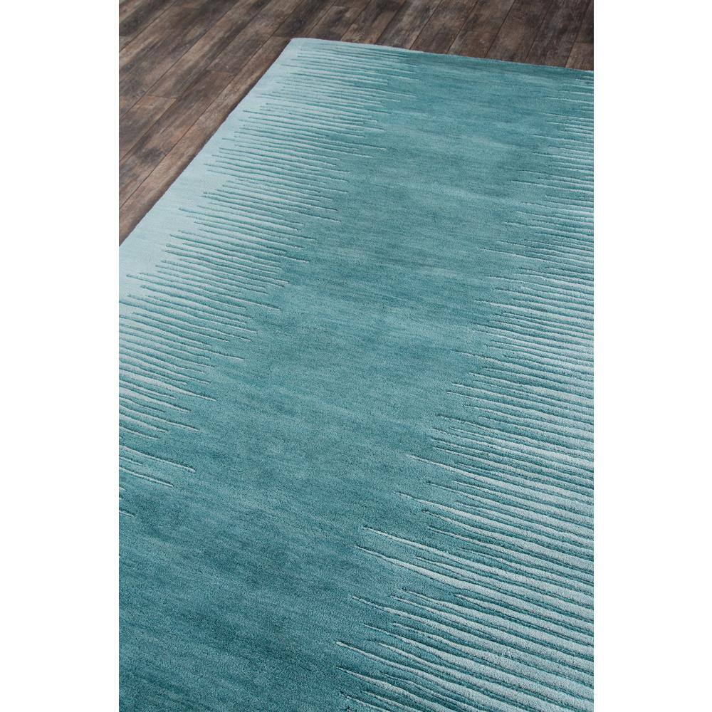 Handmade Blue Wool Tufted Stripe Rectangular Rug 5' x 8'