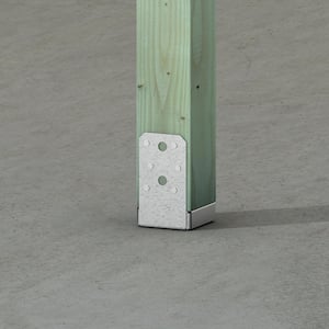 ABU ZMAX Galvanized Adjustable Standoff Post Base for 4x4 Nominal Lumber