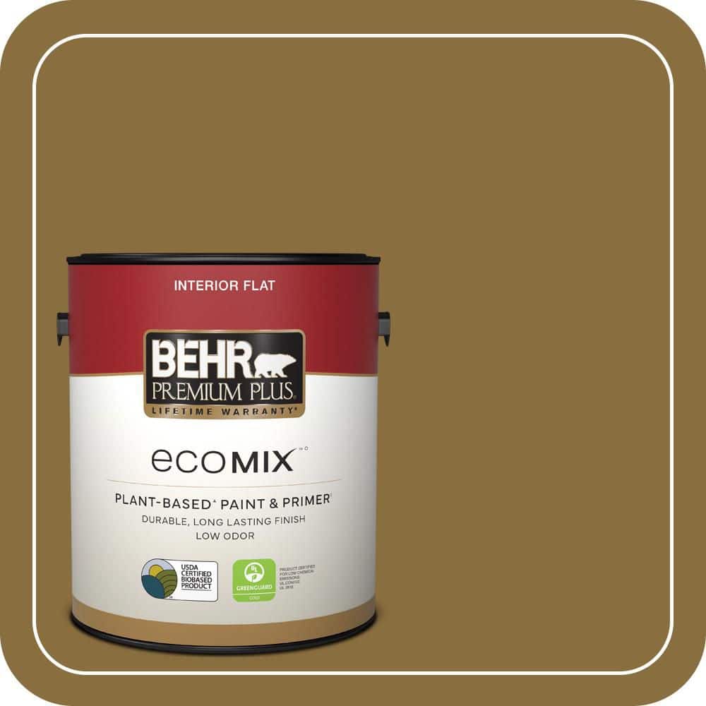 1 gal. #S310-7A Vintage Brass Flat EcoMix Plant-Based Interior Paint & Primer product image for price tracking