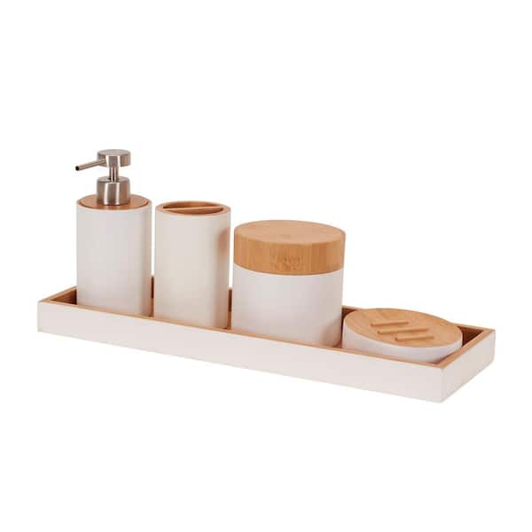 Household Essentials Elements 5-Piece Bath Vanity Accessory Set