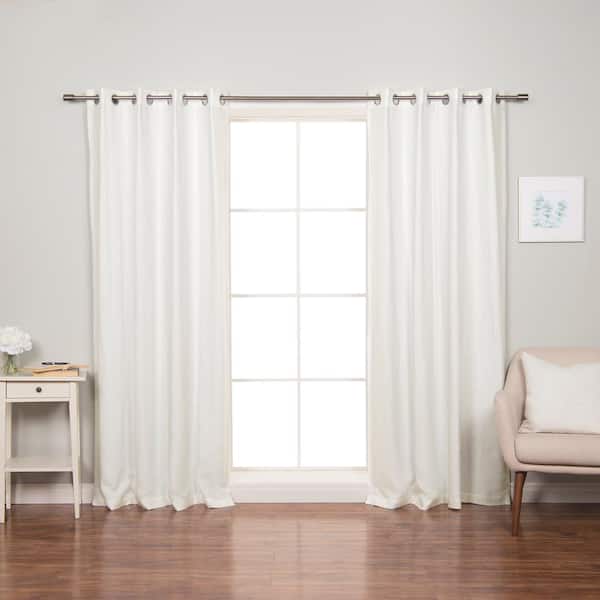 Linen Silver Grommet Blackout Curtain, Best White Blackout Curtains