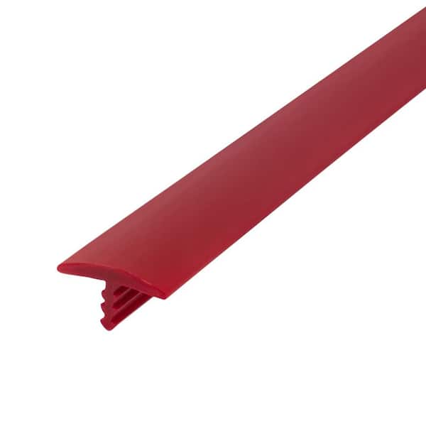 Outwater 5/8 in. Red Flexible Polyethylene Center Barb Hobbyist Pack Bumper Tee Moulding Edging 25 ft. long Coil