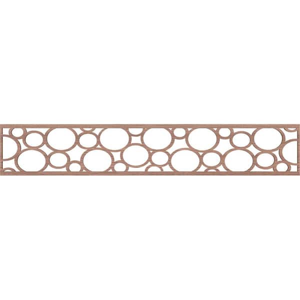Ekena Millwork Hemingway Fretwork 0.25 in. D x 46.625 in. W x 8 in. L Walnut Wood Panel Moulding