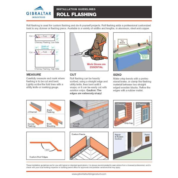 Gibraltar Building Products 24 in. x 10 ft. Aluminum Roll Valley Flashing  961-10-24 - The Home Depot