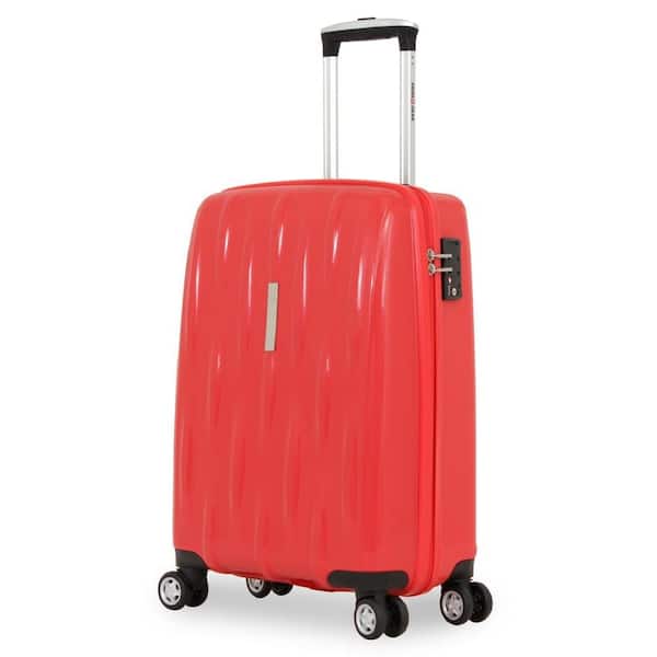 SWISSGEAR 20 in. Upright Hardside Spinner Suitcase in Red