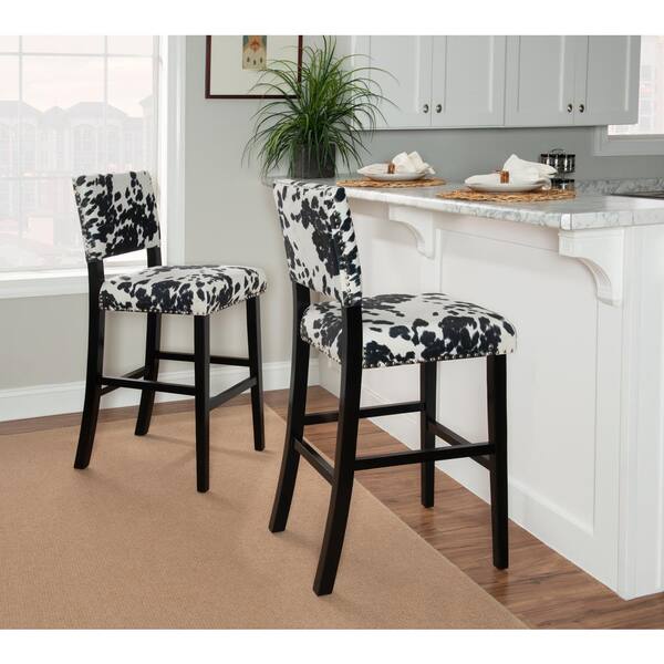 cow print counter stools